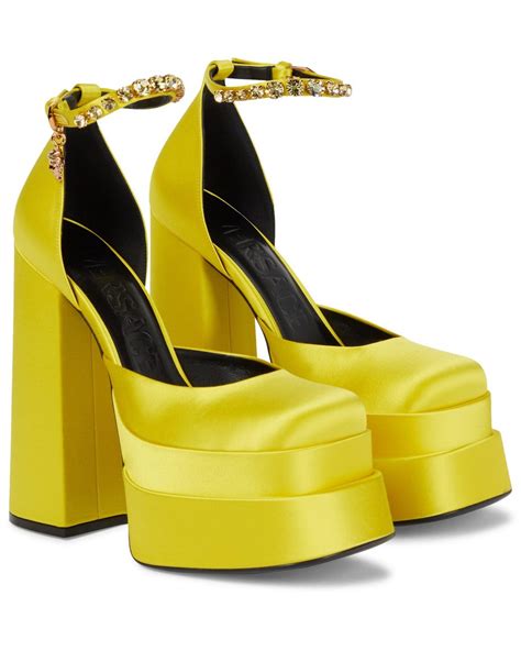 versace fusskette damen|versace satin platform pumps.